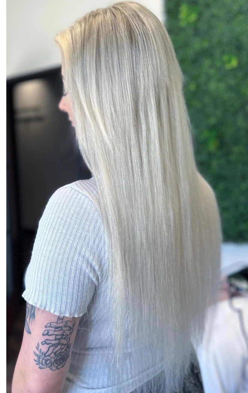 Dimensional fall blonde color by Opulence Beauty in Cornelius, NC near Lake Norman
